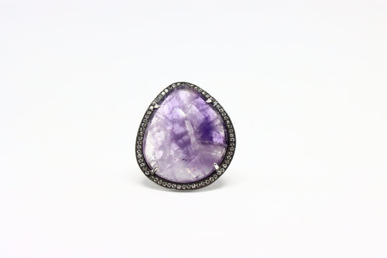 Silver Ring with Amethyst