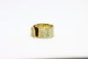 Gold Plated Silver Mad Ring with amethyst