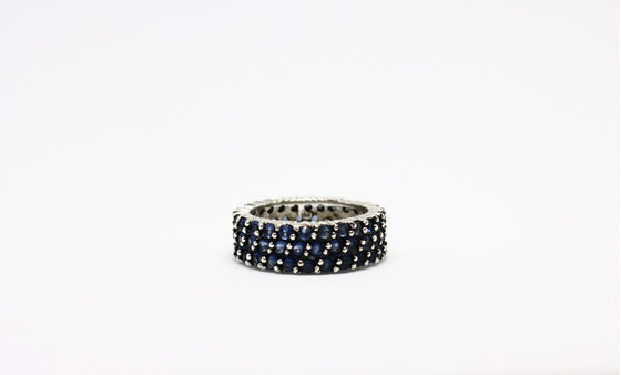 Silver Ring with sapphires