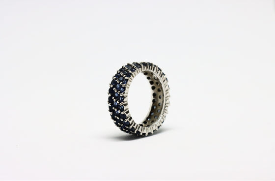 Silver Ring with sapphires