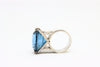 Silver Ring with blue stone