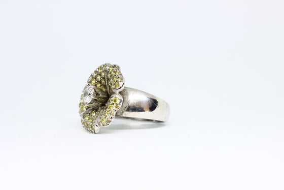 Silver Ring with Zircons