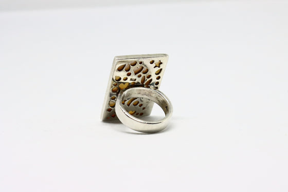 Silver Ring with gemstones