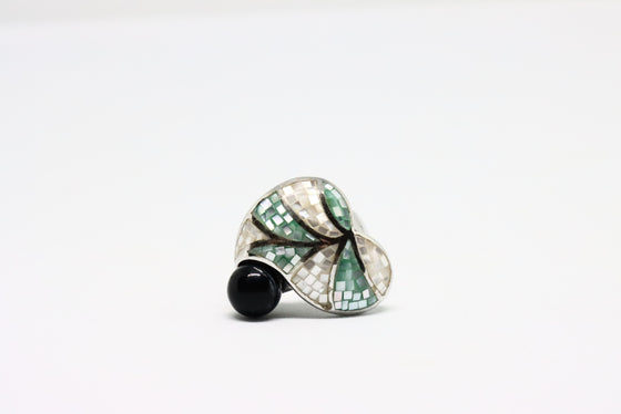 Silver Ring with gemstones