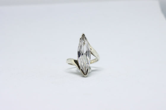 Silver Ring with Zircon