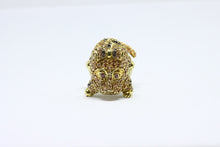  Silver gold plated ring with zircons