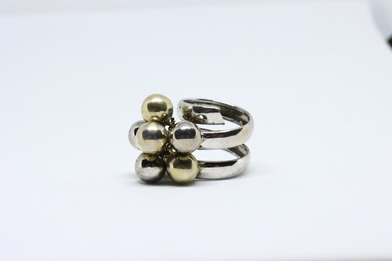 Silver Gold Plated Ring