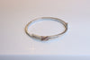 Silver Bangle Bracelet with zircons