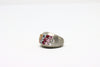 Silver Mad Ring with gemstones