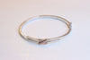 Silver Bangle Bracelet with zircons