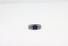 Silver Mad Ring with zircons and sapphire