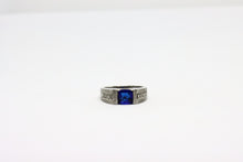  Silver Mad Ring with zircons and sapphire