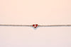 White Gold Chain Bracelet with Heart for Child