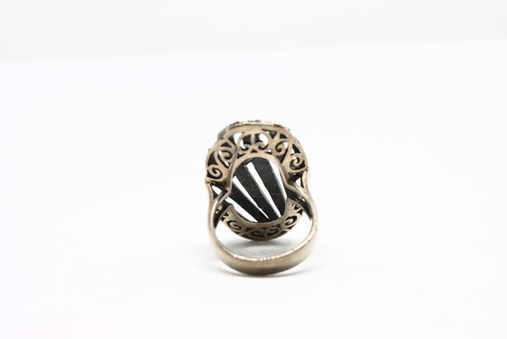 Silver Ring with Marcasite