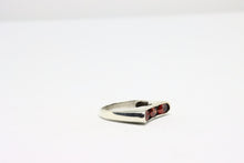  Silver Ring with rubies