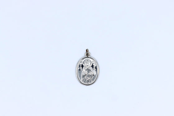 White Gold Charm Oval Agios Rafael