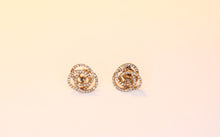  Rose Gold Earrings Flowers with diamonds