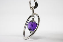  Silver Earring with amethyst