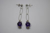 Silver Earring with amethyst